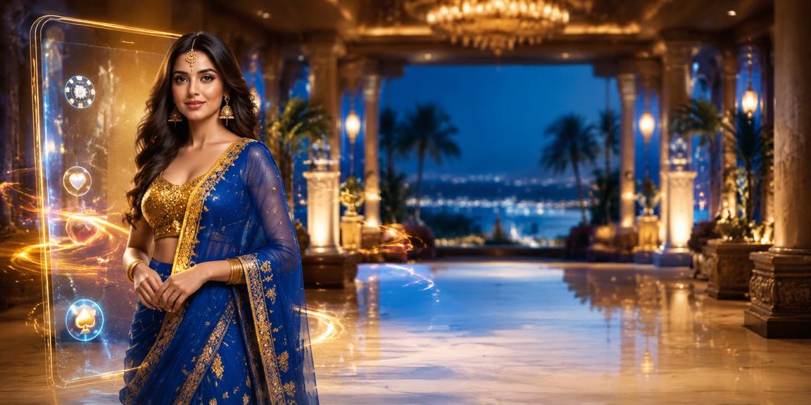 Indian player registering on casino app with blue and gold theme
